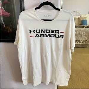Men's White Under Armour Short Sleeve Tee Size XL